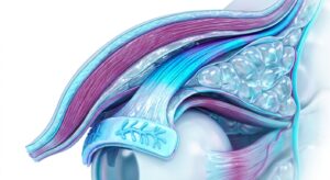 눈꺼풀의 해부학적 구조 3D 일러스트