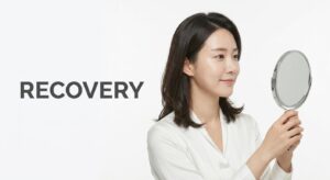 실리프팅 시술 후 평온한 회복 과정 시각화